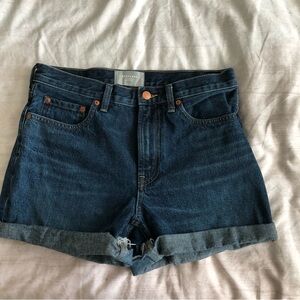 Everlane Dark Blue Denim Shorts organic cotton